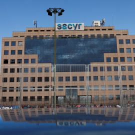 Vista de la sede de la constructora Sacyr en Madrid. REUTERS/Susana Vera