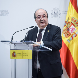 Miquel Iceta durante el traspaso de la cartera de Cultura el pasado 21 de noviembre de 2023, en Madrid.