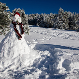 Primeras nevadas este lunes en la Sierra de Guadarrama (Madrid).