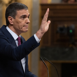 El presidente del Gobierno, Pedro Sánchez, interviene durante un pleno en el Congreso de los Diputados, a 20 de diciembre de 2023.