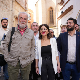 Antonio Rodrigo Torrijos y Sira Rego, este viernes en Sevilla.