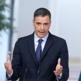 El presidente del Gobierno, Pedro Sánchez, ofrece una rueda de prensa tras reunirse con el primer ministro de Suecia, en Madrid, a 5 de junio de 2023.