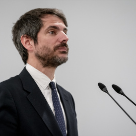 El ministro de Cultura, Ernest Urtasun, durante una rueda de prensa en Madrid, a 8 de mayo de 2024.