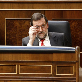 Imagen de archivo de Mariano Rajoy durante una sesión de control al Gobierno en abril de 2014, en el Congreso de los Diputados.