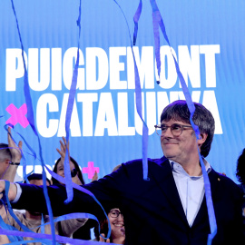 El candidato de Junts, Carles Puigdemont, cierra campaña en Elna (Catalunya Nord).