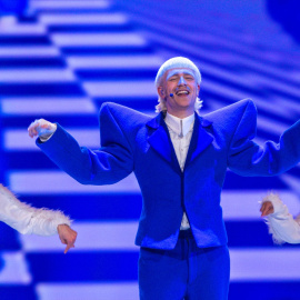 Joost Klein, representante de Países Bajos en Eurovisión, durante su actuación en la segunda semifinal