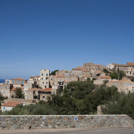 Vista del pueblo de Pigna, en Córcega.