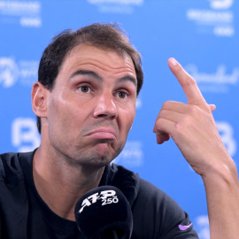 El tenista Rafael Nadal en una conferencia de prensa en Australia, a 31 de diciembre de 2023.