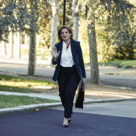 La vicepresidenta tercera y Ministra para la Transición Ecológica y el Reto Demográfico, Teresa Ribera, a su llegada ese miércoles al Palacio de La Moncloa.