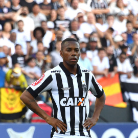 El futbolista brasileño Robinho en noviembre de 2017 cuando formaba parte de la plantilla del Atlético Mineiro, en Sao Paulo, Brasil.