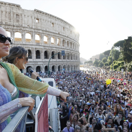 Desfile del orgullo LGTB en Roma, capital de Italia, a 10 de junio de 2023.