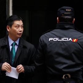 El empresario chino Gao Ping, en la entrada de la Audiencia Nacional.