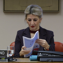 Yolanda Díaz comparece en el Congreso de los Diputados, en Madrid, a 22 de enero de 2024.