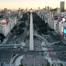 09/05/2024 Fotografía que muestra la avenida 9 de julio y el obelisco en Buenos Aires, a 09 de mayo de 2024.