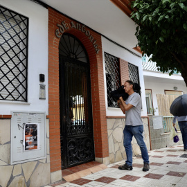 Detalle de la fachada donde se encontraba el cuerpo de Sibora Gagani, en Torremolinos (Málaga),  a 7 de junio de 2023.