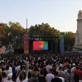 10/07/2023 - Vista general de la gala musical de clausura del Orgullo LGTBI 2022, a 10 de julio de 2022, en Madrid.