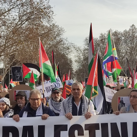 Varios manifestantes en Madrid, a 27 de enero de 2024