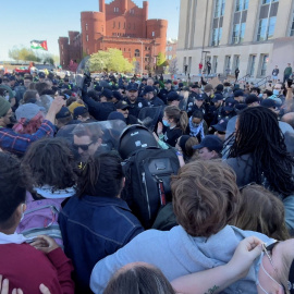 Protestas propalestinas en la Universidad de Wisconsin (EEUU), a 1 de mayo de 2024.