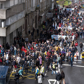 Manifestación en defensa de la lengua gallega, a 17 de mayo de 2024, en Santiago de Compostela, A Coruña, Galicia (España).