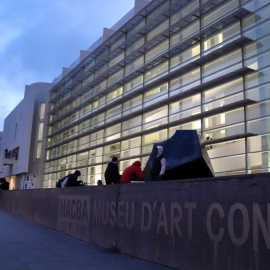 18/05/2024 - Exterior del Macba durant la Nit dels Museus d'aquest dissabte.