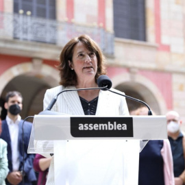 La presidenta de l'Assemblea, Elisenda Paluzie, a l'acte del migdia del 12 de maig del 2021 al Parlament de Catalunya.