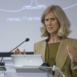 22/05/2024 La exministra socialista Cristina Garmendia durante una conferencia a 17 de mayo de 2024 en Madrid.