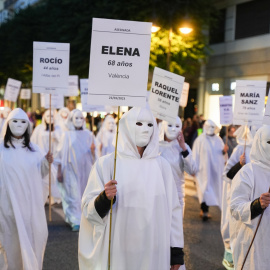 Decenas de personas durante la manifestación del 8M, a 8 de marzo, en Valencia, Comunidad Valenciana (España), a 08/03/2024.