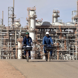 Una fotografía tomada el 16 de enero de 2018 en la planta de gas de In Amenas, a 1.300 kilómetros (800 millas) al sureste de Argel.