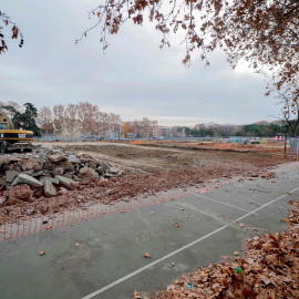 Una zona en obras en el Parque de Comillas, a 28 de diciembre de 2023, en Carabanchel, Madrid