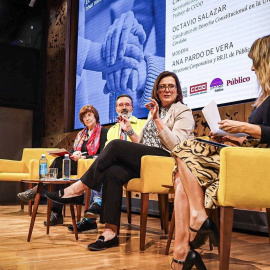 Jornada de debate sobre el trabajo de los cuidados en el CaixaForum de Madrid.