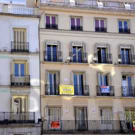 Fachada de un edificio de Madrid.