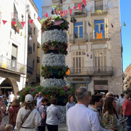 11/05/2024 - La plaça del Vi de Girona, durant el Temps de Flors d'aquest 2024.