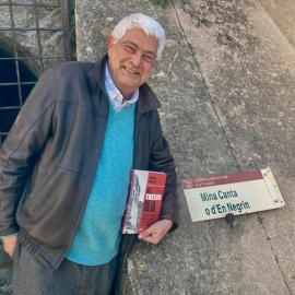 12/2023 - El periodista Xavier Febrés a l'entrada de la mina Canta de la Vajol.