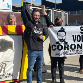 Albert Beiges, a la salida del juicio, en la Audiencia Nacional