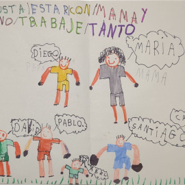 Dibujo de un niño hijo de un/una sanitaria