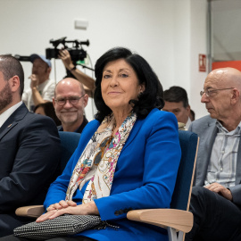 La directora del Centro Nacional de Inteligencia (CNI), Esperanza Casteleiro, en un acto en Madrid el 28/07/2023