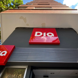 La entrada de un supermercado Dia en Madrid. E.P./Eduardo Parra