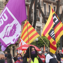 Manifestació d'UGT i CCOO el passat 1 de maig.