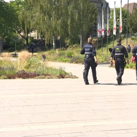 Detienen a una persona frente al Rhein-Mosel-Halle, en Alemania