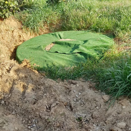 Fotografía de uno de los pozos ilegales, tomada por el particular que los denunció ante la Confederación Hidrográfica del Guadalquivir.