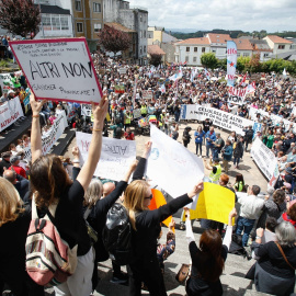 27/5/24 Imagen de la manifestación contra la celulosa de Altri el pasado domingo en Palas de Rei (Lugo)