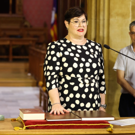 Pilar Bonet, durante el acto de toma de posesión de los nuevos consellers del Consell de Mallorca, a 11 de julio de 2023