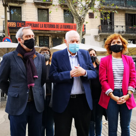 La roda de premsa d'aquest dilluns en què ERC ha anunciat el 'no' a la tramitació dels pressupostos de l'Ajuntament de Barcelona.