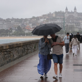 14 de octubre de 2023. Temporal en San Sebastián en octubre del año pasado.