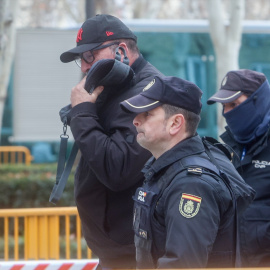 El exasesor del exministro José Luis Ábalos, Koldo García, a su salida de la Audiencia Nacional, a 22 de febrero de 2024..