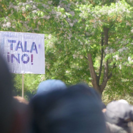 Una de las recientes manifestaciones contra la tala de árboles en Atocha.