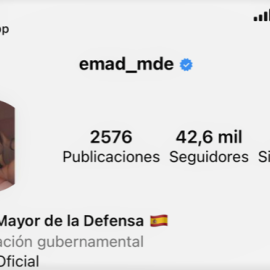 Pantallazo de la cuenta oficial del Estado Mayor de la Defensa en Instagram durante su 'secuestro'.