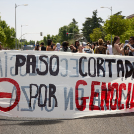 Manifestantes propalestinos en la Universidad Complutense de Madrid, a 6 de junio de 2024.