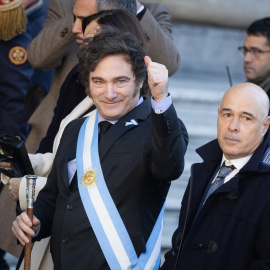 El presidente argentino, Javier Milei, durante el Tedeum en la Catedral Metropolitana, a 25 de mayo de 2024, en Buenos Aires.