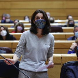 La ministra de Justicia, Pilar LLop interviene en la sesión de control al Gobierno en el pleno del Senado, este martes en Madrid.